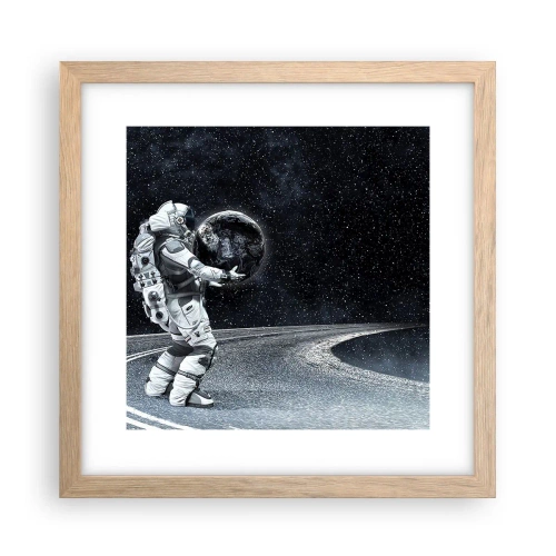 Poster in light oak frame - On the Milky Way - 30x30 cm