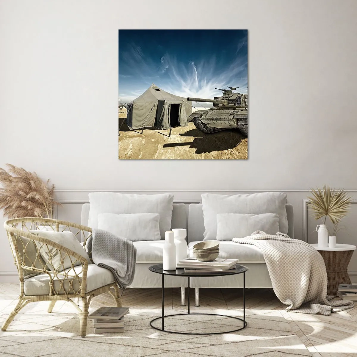 Glass picture - Military Dream - 40x40 cm