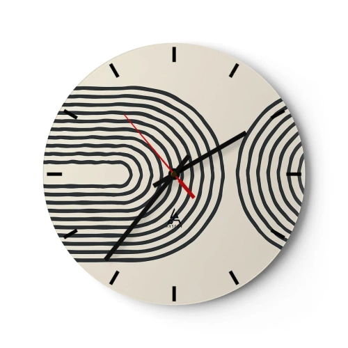 Wall clock - Clock on glass - In One Moment… - 40x40 cm