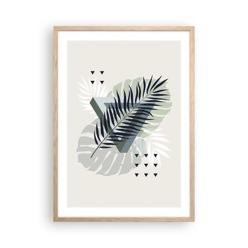 Poster in light oak frame - Nature and Geometry - Two Orders? - 50x70 cm