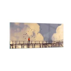 Glass picture - Blue Longing - 120x50 cm