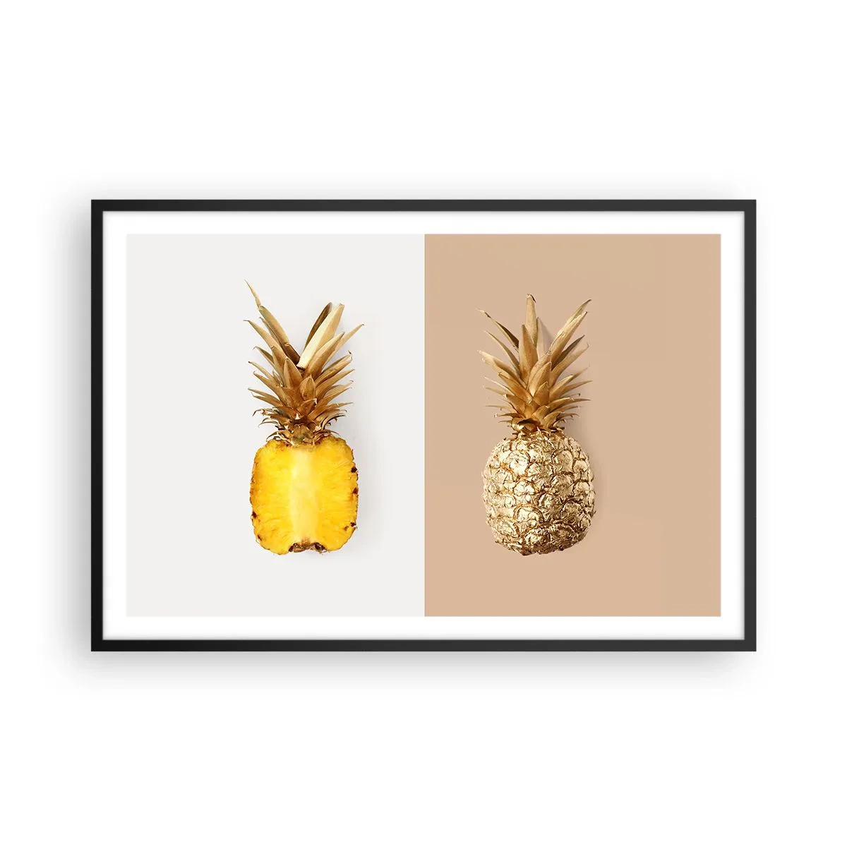 Poster in black frame - Pineapple for Us - 91x61 cm