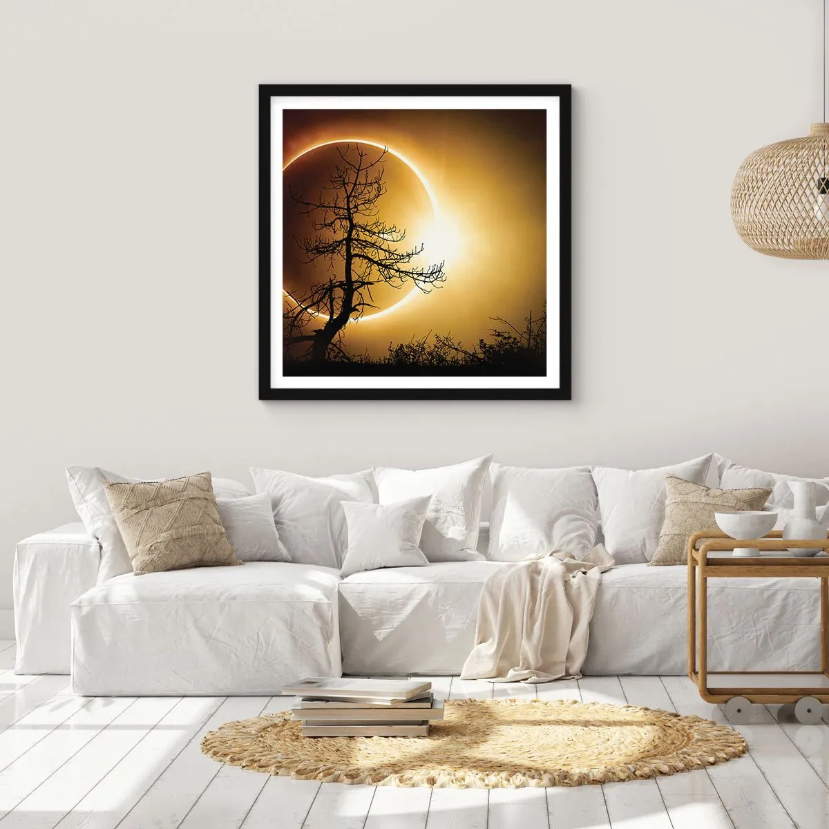 Poster in black frame - Total Eclipse - 50x50 cm
