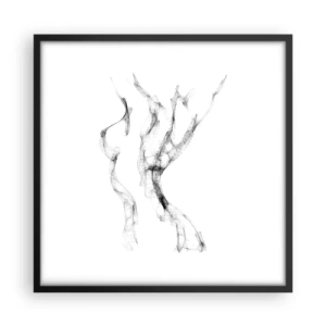 Poster in black frame - Beautiful and Strong - 50x50 cm