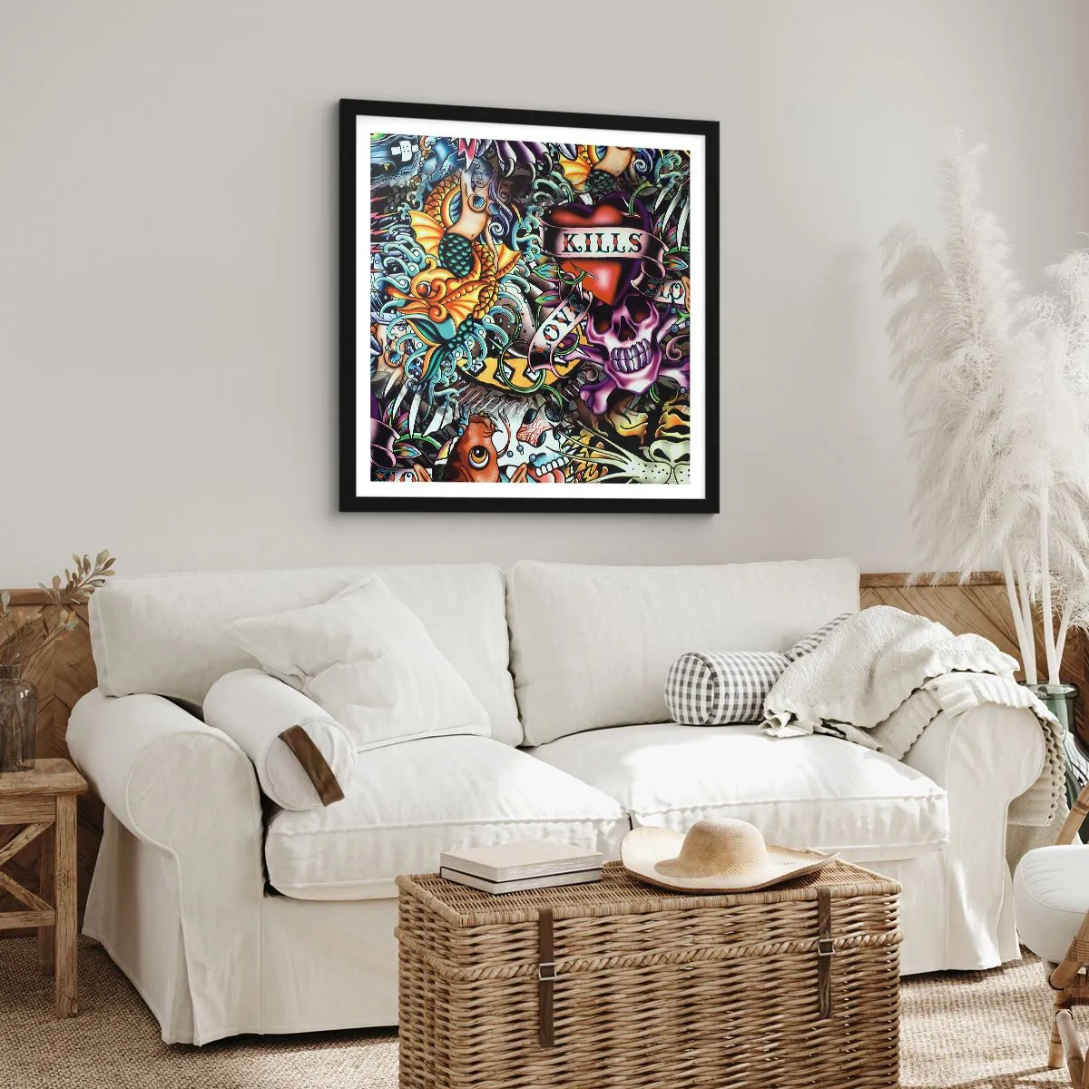 Poster in black frame - Dream of a Tattoo Artist - 50x50 cm