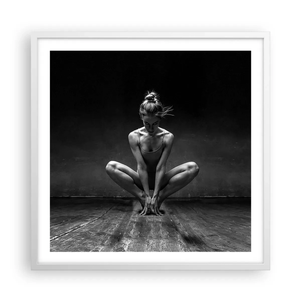 Poster in white frmae - Concentration of Dancing Energy - 60x60 cm