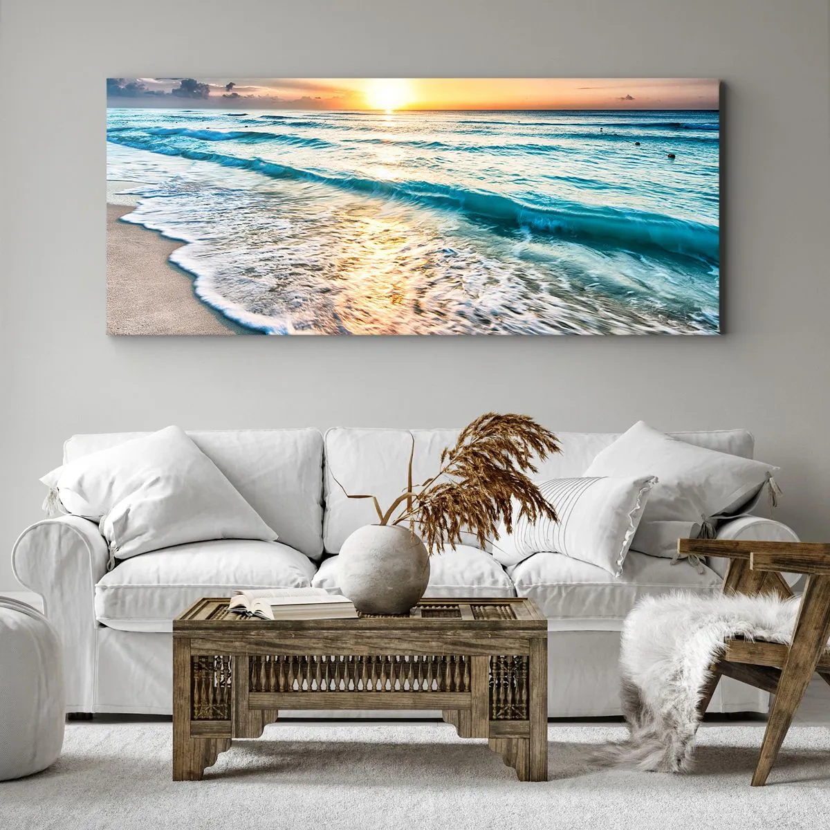 Canvas picture - Sunset View - 140x50 cm