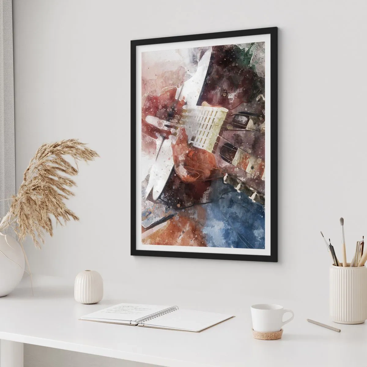 Poster in black frame - And What do You Think? - 70x100 cm