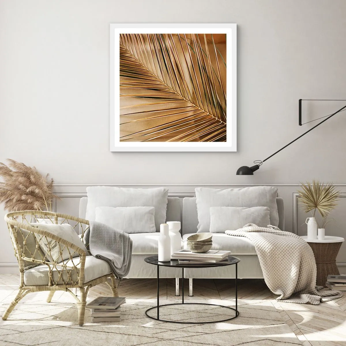 Poster in white frmae - Natural Colonnade - 60x60 cm