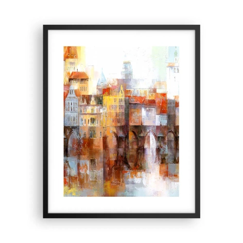 Poster in black frame - Under The Bridge It Is Also Pretty - 40x50 cm