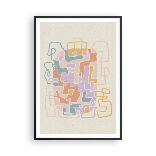 Poster in black frame - Maze - Joyful Adventure - 70x100 cm