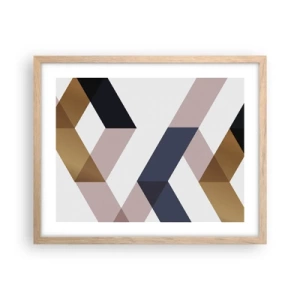 Poster in light oak frame - Planes and Angles - 50x40 cm