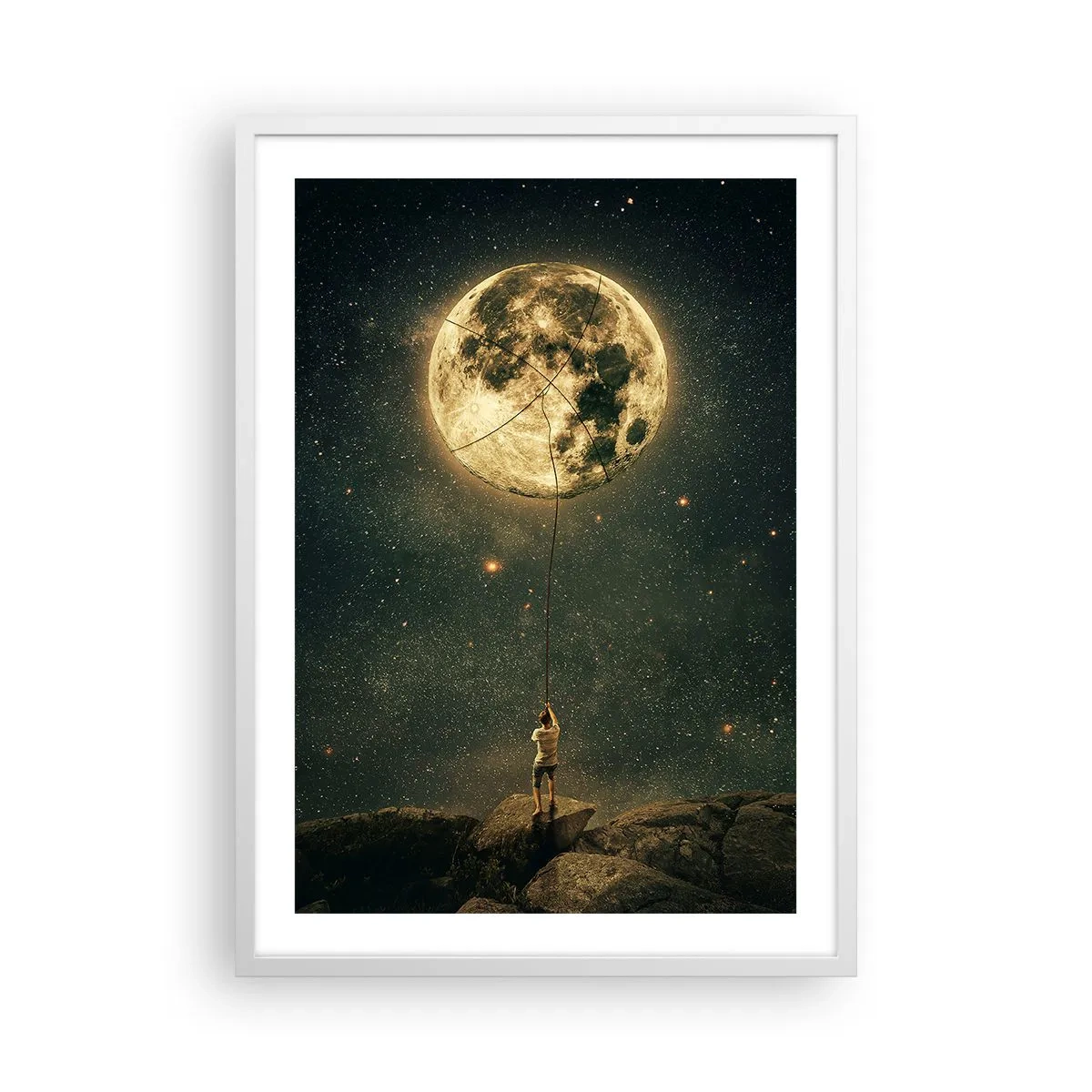 Poster in white frmae - One that Stole the Moon - 50x70 cm