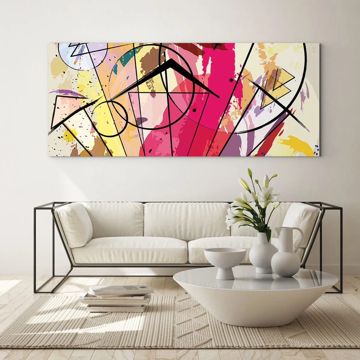 Glass picture - Explosion  - 90x30 cm