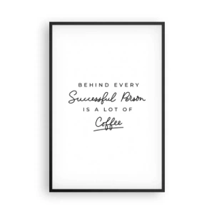 Poster in black frame - Secret of Success - 61x91 cm
