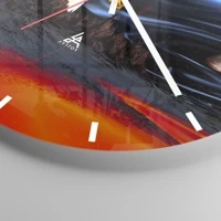 Clock face with lines