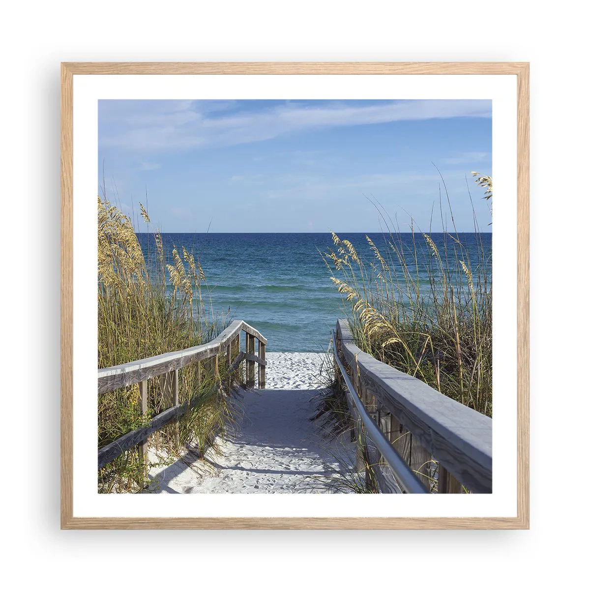 Poster in light oak frame - In the Sun, out in the Wind - 60x60 cm