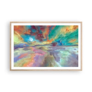 Poster in light oak frame - Two Skies - 91x61 cm