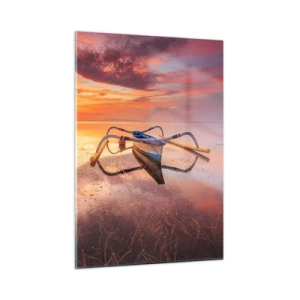 Glass picture - Tranquility of Tropical Evening - 50x70 cm