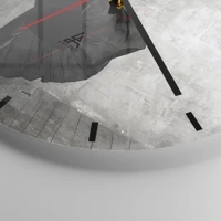 Clock face with lines