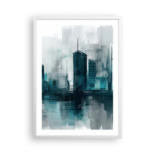 Poster in white frmae - City in the Colour of Rain - 50x70 cm