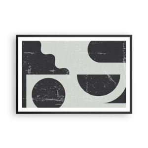 Poster in black frame - Composition Above and Under - 91x61 cm