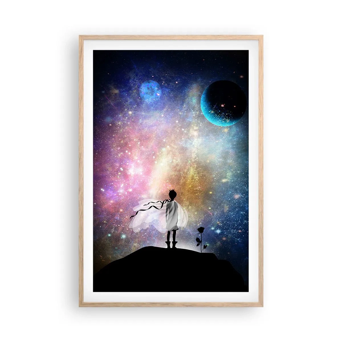 Poster in light oak frame - Little Prince - 61x91 cm