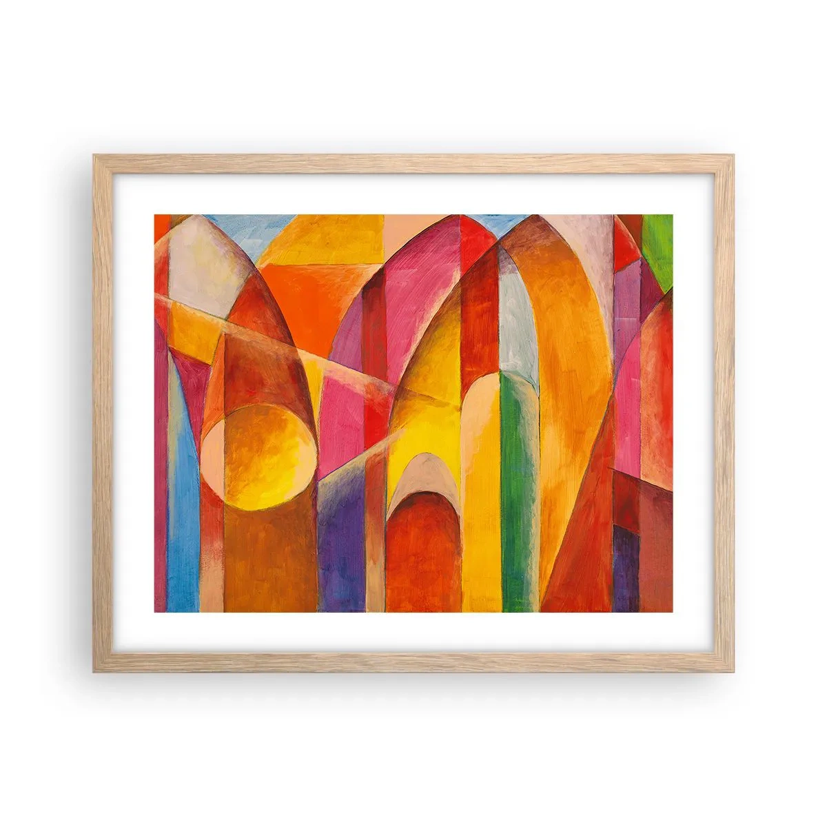 Poster in light oak frame - Cathedral of the Sun - 50x40 cm