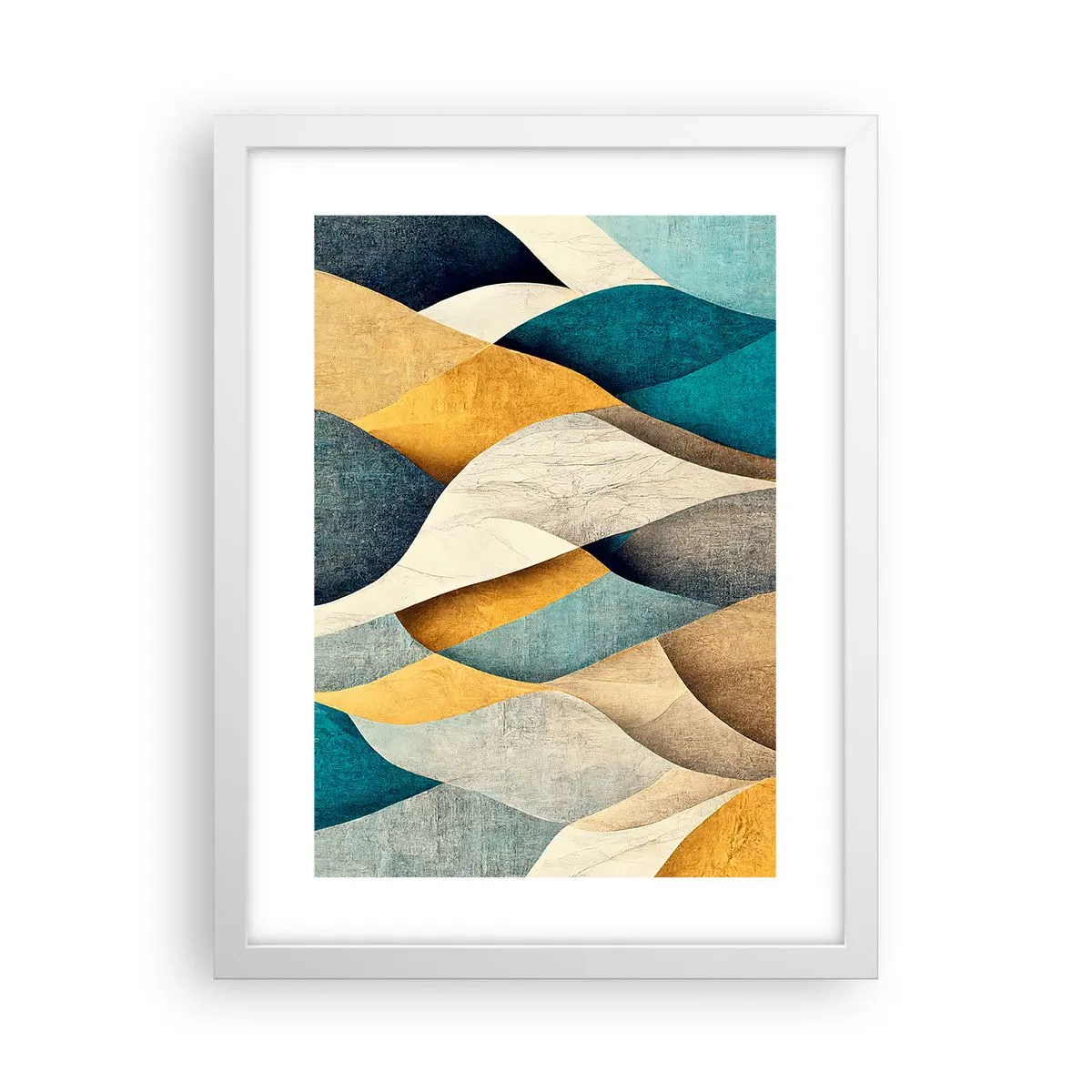 Poster in white frmae - Rhythm and Undulation - 30x40 cm