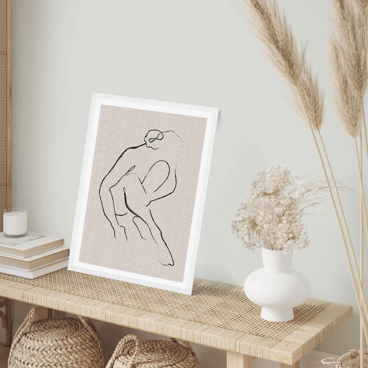 Poster in white frmae - Intimate Sketch - 50x70 cm