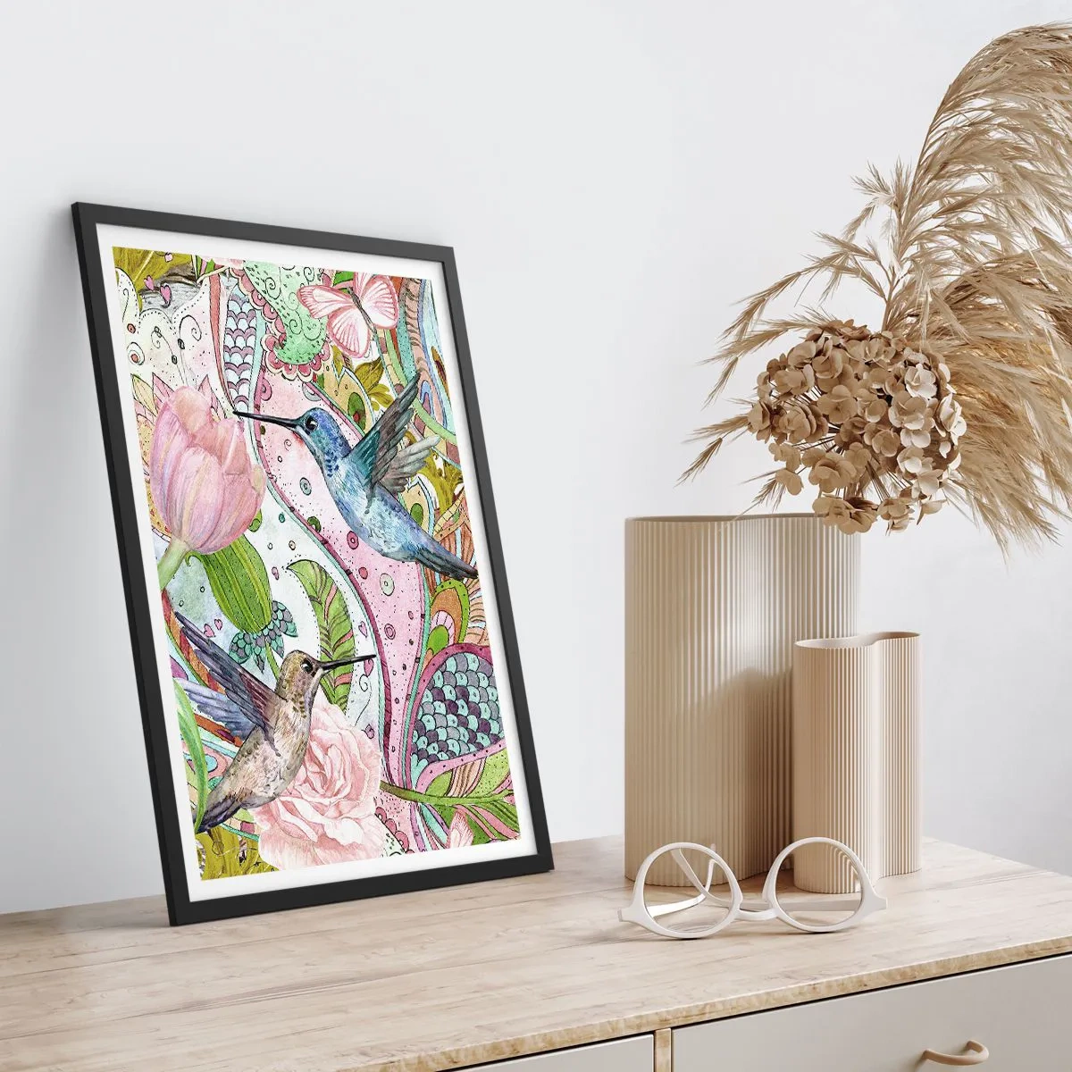 Poster in black frame - Entwined in the Vines - 70x100 cm