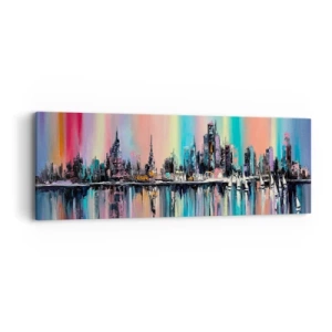 Canvas picture - Run down with Night Lights - 90x30 cm