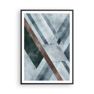 Poster in black frame - Refined Elegance of Geometry - 70x100 cm