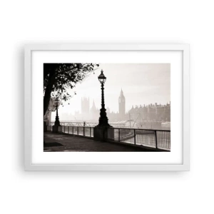 Poster in white frmae - London Morning - 40x30 cm