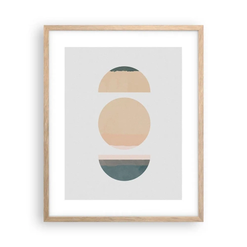 Poster in light oak frame - Wheel after a Wheel - 40x50 cm