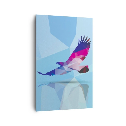 Canvas picture - Eagle in a Lilac Crystal - 80x120 cm