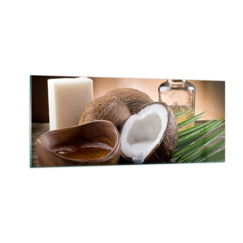 Glass picture - Health from Tropical Islands - 100x40 cm