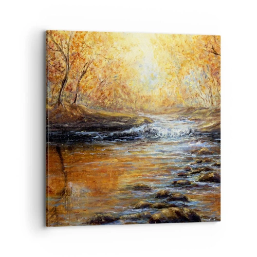 Canvas picture - Golden Brook - 70x70 cm
