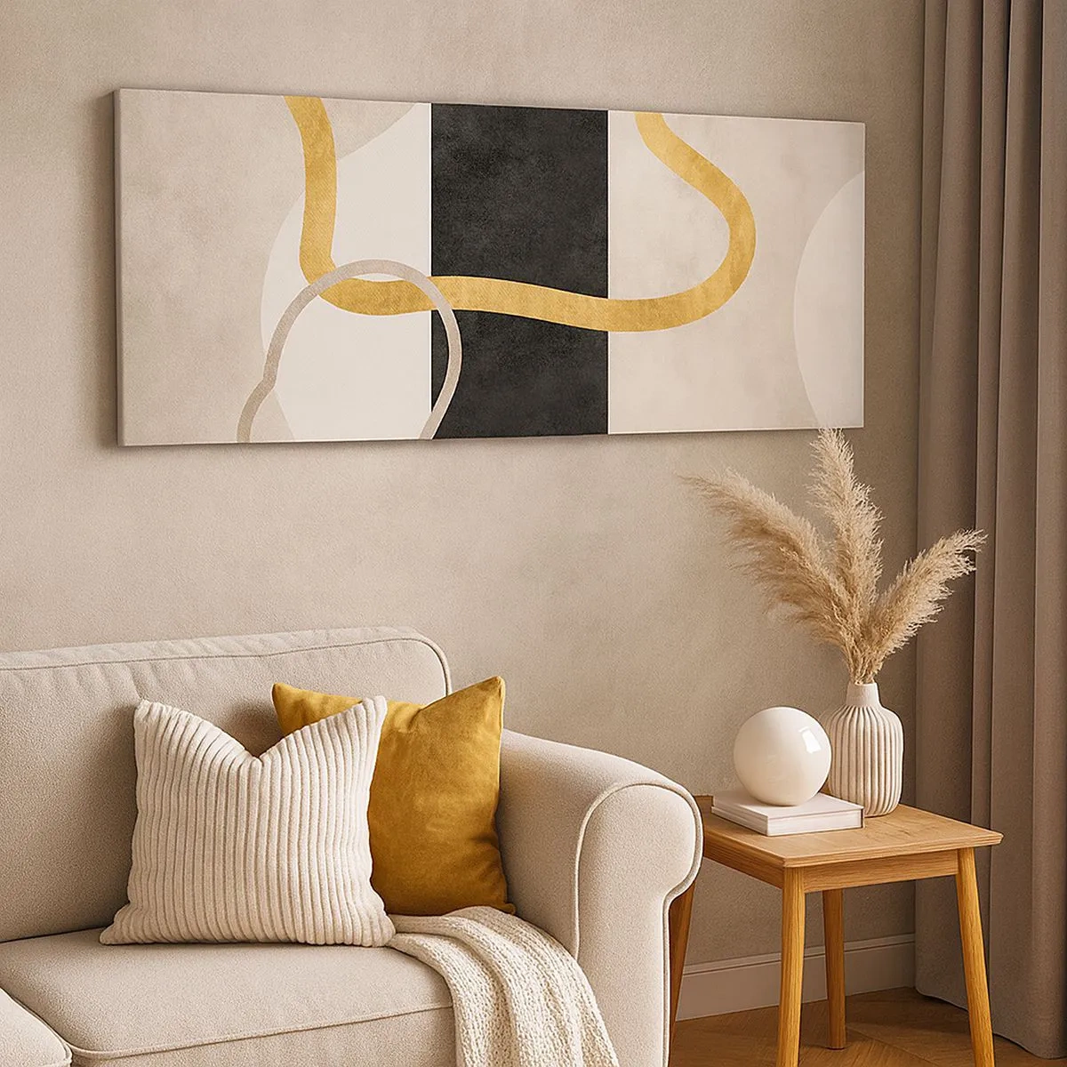 Canvas picture - Shapes in Loops - 100x40 cm