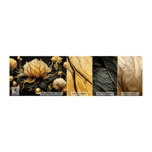Photo Wallpaper Sample Self-Adhesive Deluxe Sticker - Subtle Fragility - Flower, Art Deco, Glamour - 100x30 cm