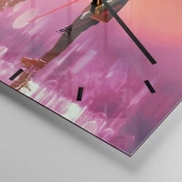 Clock face with lines