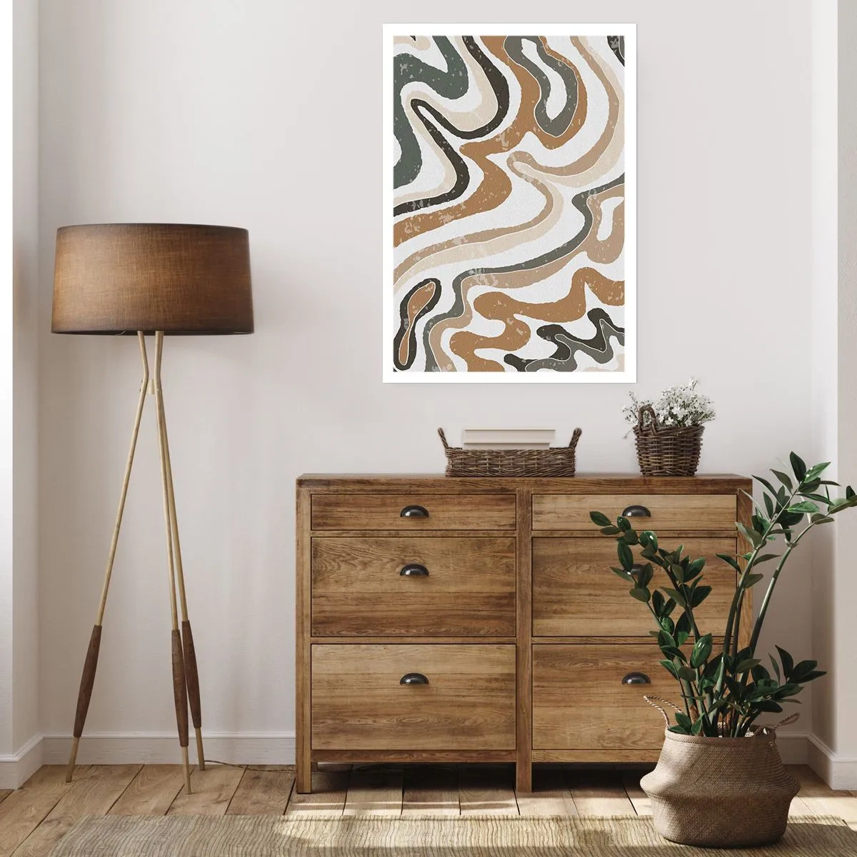 Poster - Meanders of Earth Colours - 50x70 cm
