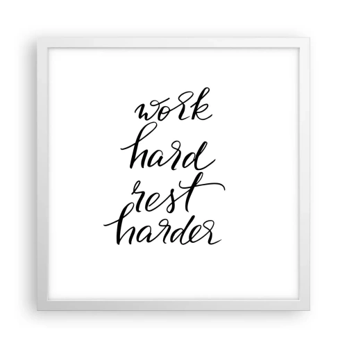 Poster in white frmae - Life  Balance - 40x40 cm