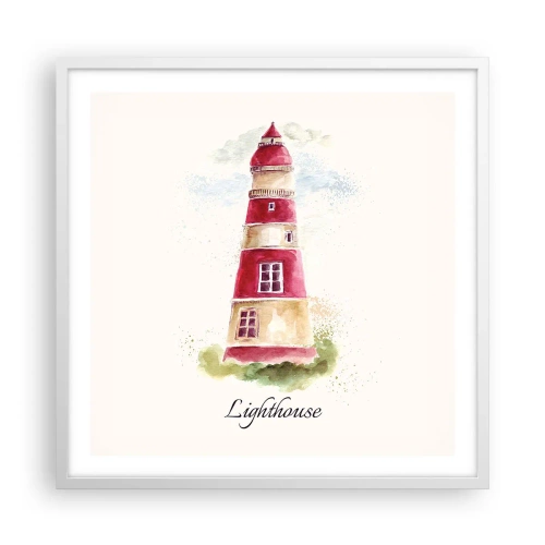 Poster in white frmae - Around It the Weather Is Always Nice - 60x60 cm