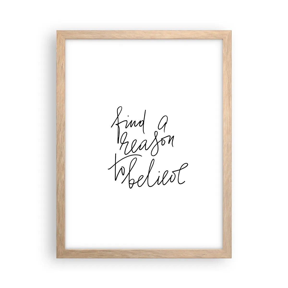 Poster in light oak frame - It Is Possible - 30x40 cm