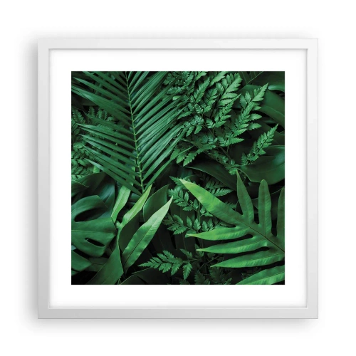 Poster in white frmae - In a Green Hug - 40x40 cm