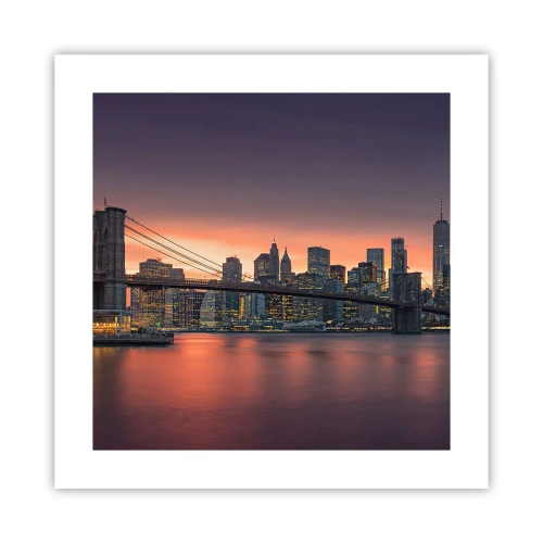 Poster - Submerged in Lilac Silence - 40x40 cm