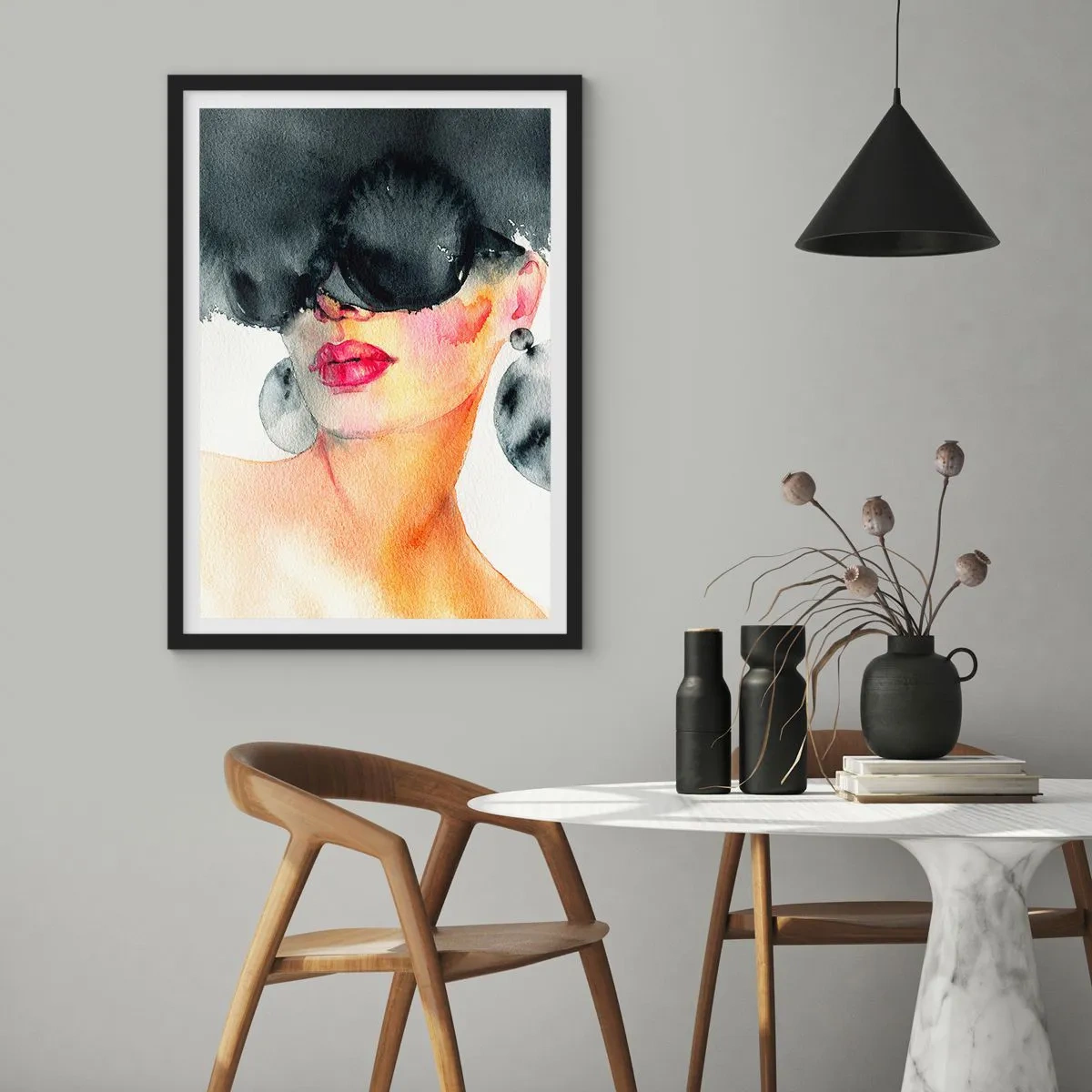 Poster in black frame - Secret of Elegance - 40x50 cm