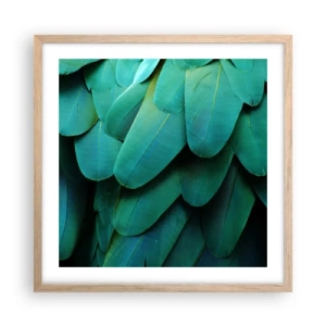 Poster in light oak frame - Precision of Parrot Nature - 50x50 cm