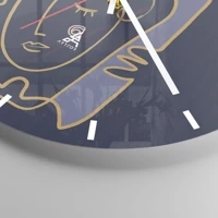 Clock face with lines
